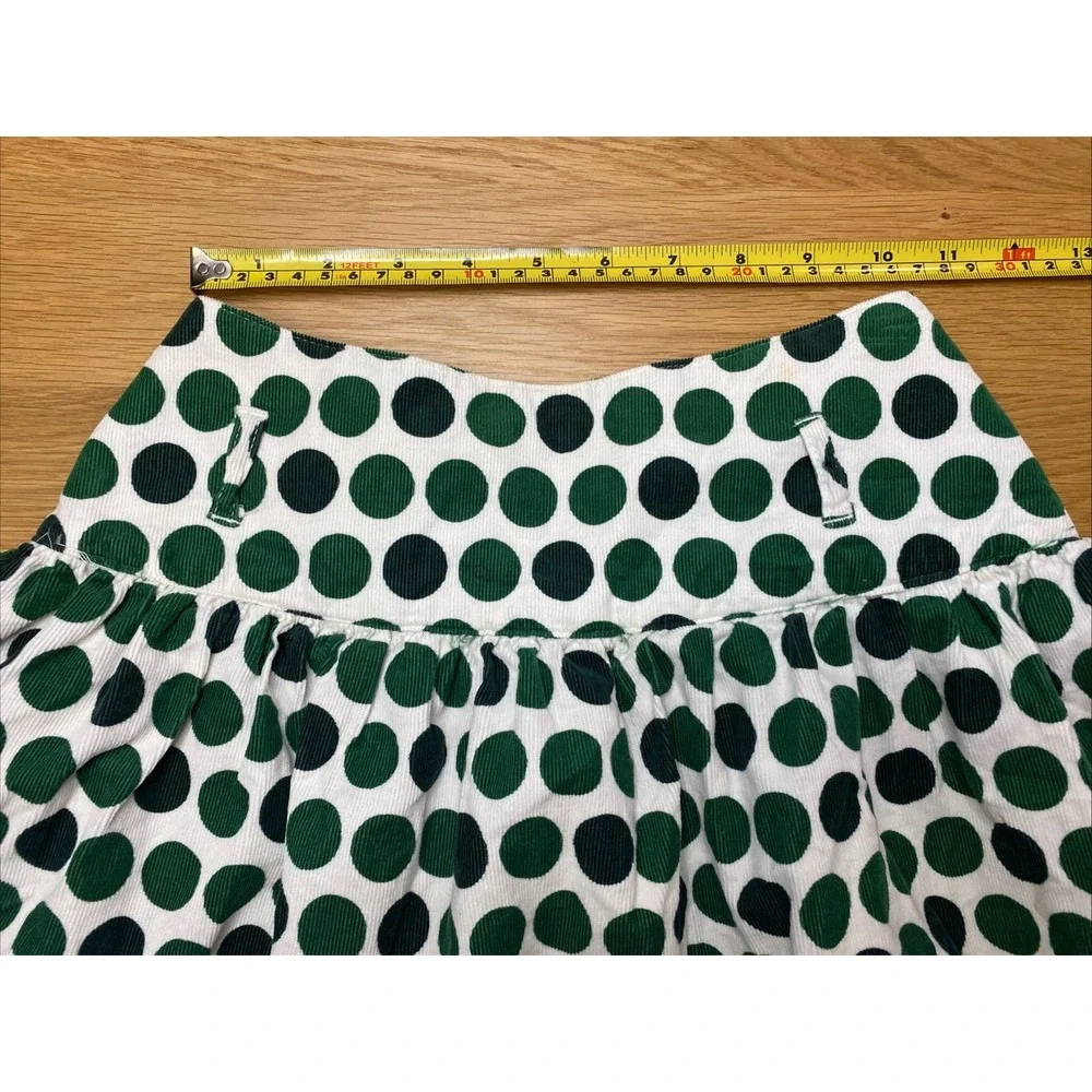 Childrens‎ Place Girls Size 14 White Green Polka Dot Skirt Tulle Lined Party Adj